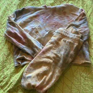 Girls large lounge wear tie dye set
